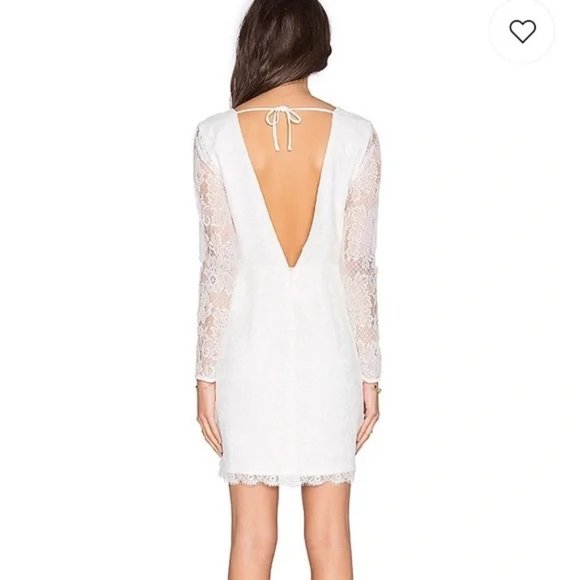 NBD X Revolve Don't Look Back White Lace Mini Dress Sz S - Picture 5 of 7